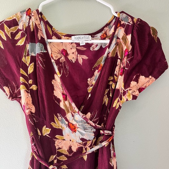 Patrons of Peace Floral XS Wrap Dress - Picture 4 of 5